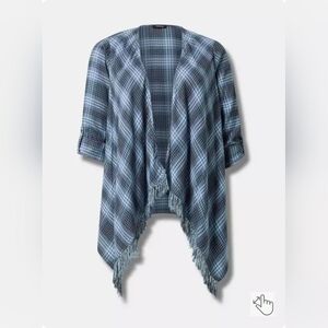 Torrid Brushed Drape Front Shacket